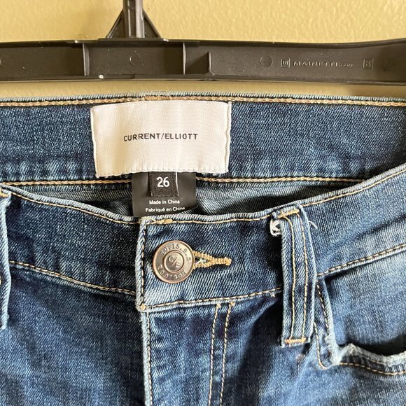 Current/Elliott The Stiletto in 1 Year Worn Stretch Indigo Womens Size 26 Jeans - Picture 4 of 8